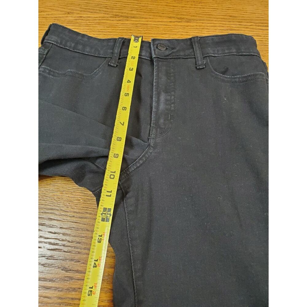 Old Navy‎ Womens 6 High Rise WOW LOOSE Jeans Black Stretch Straight Leg - Picture 7 of 12